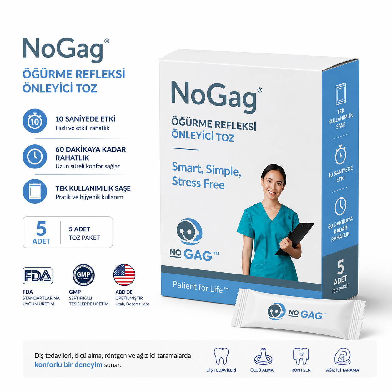 NoGag® Öğürme Refleksi Önleyici Toz